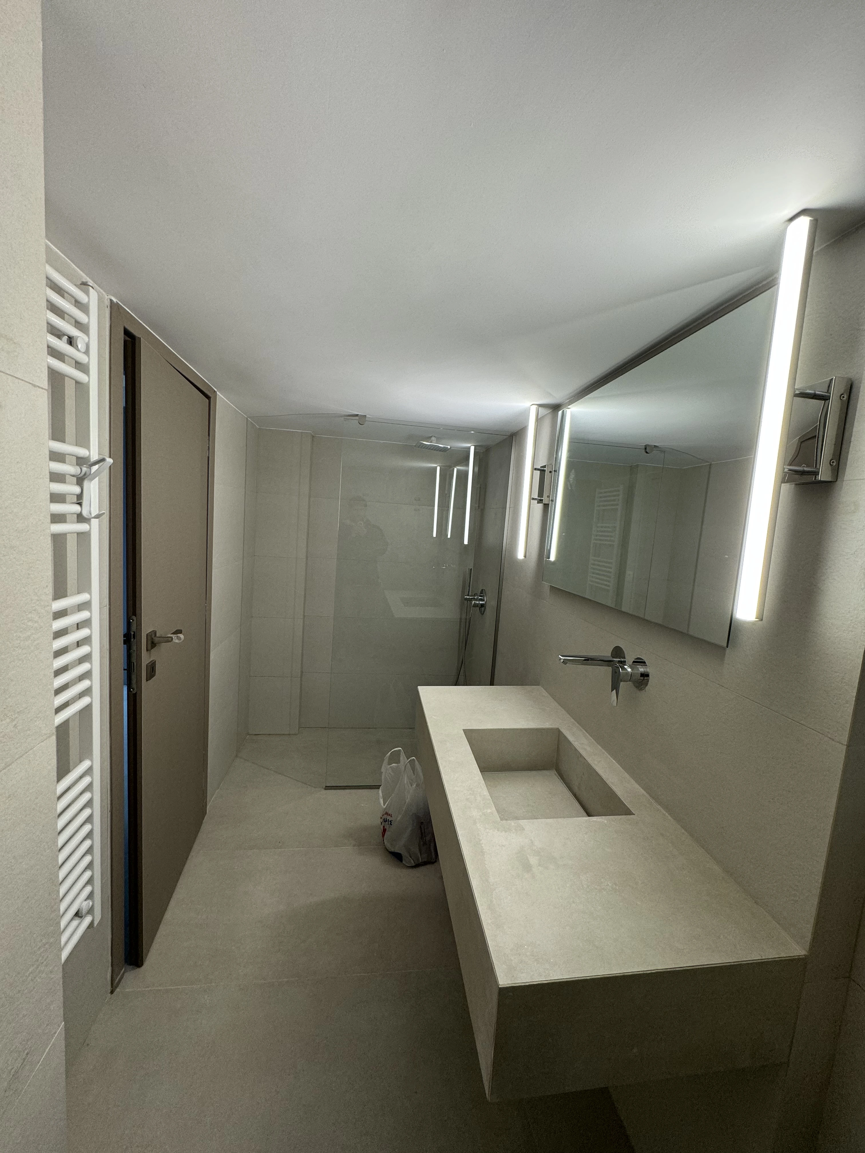 Bathroom renovation with modern fixtures